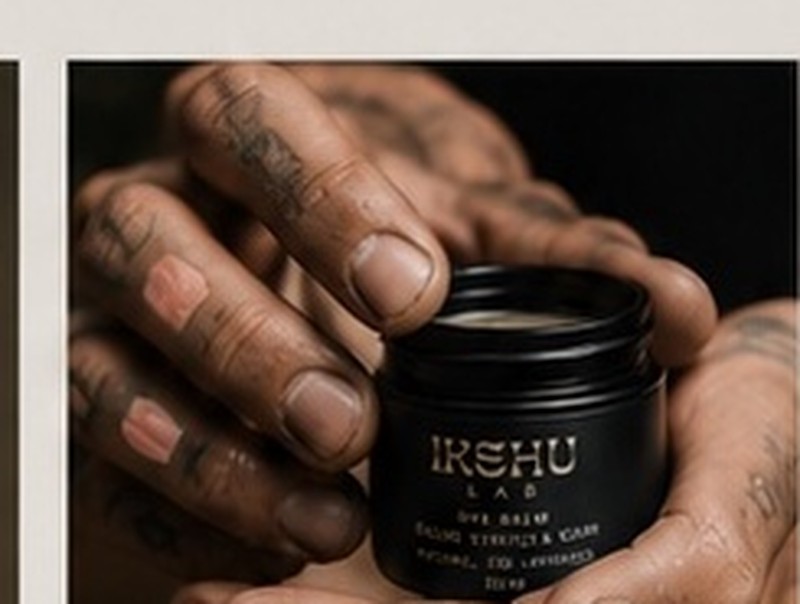Pot IKEHU Ink Balm tenu entre les mains