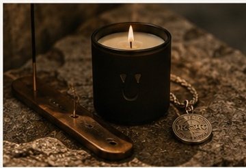 Bougie, bijou et soin dans un rituel IKEHU